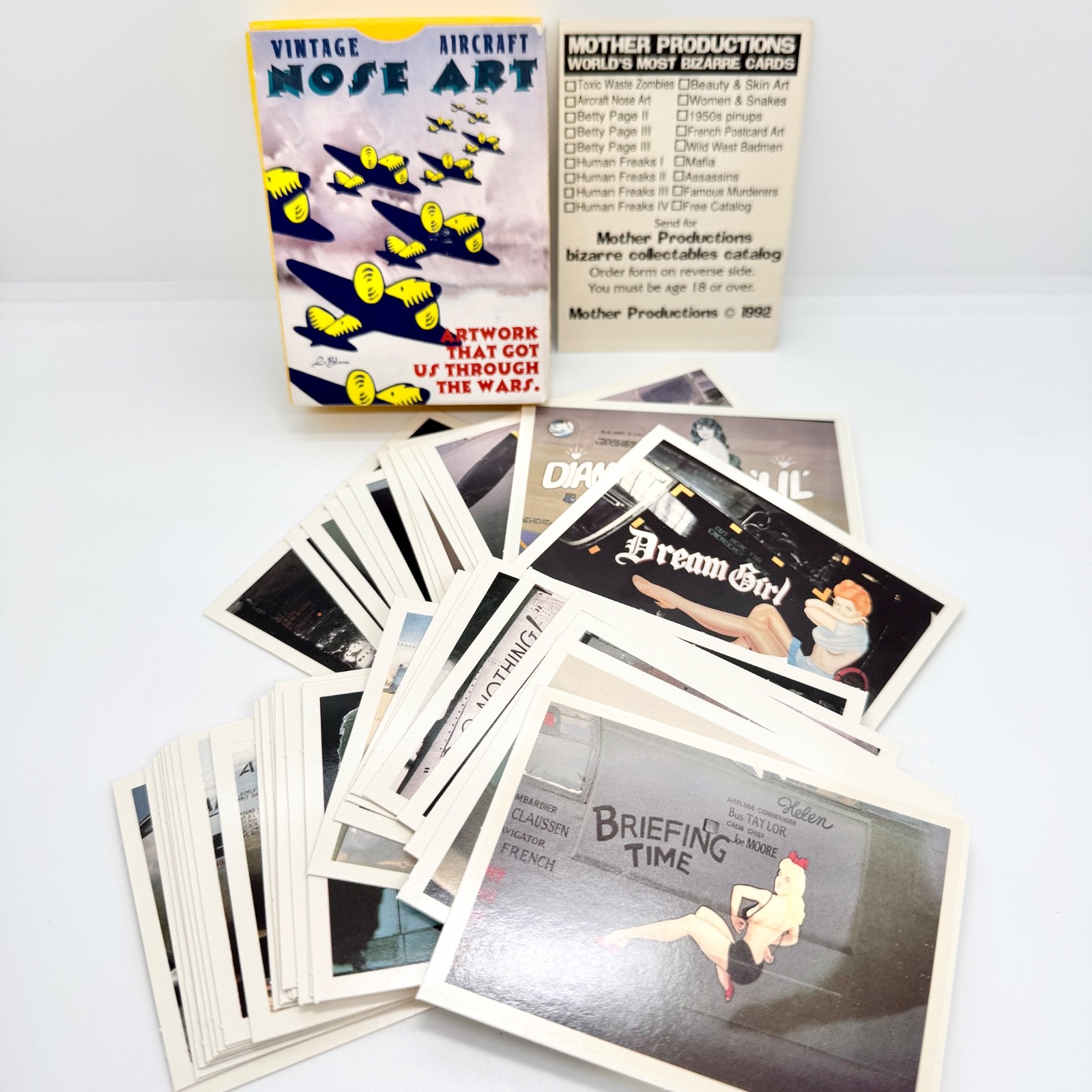 Vintage Aircraft Nose Art Cards 1992 Mother Productions 1992 42 Card Set