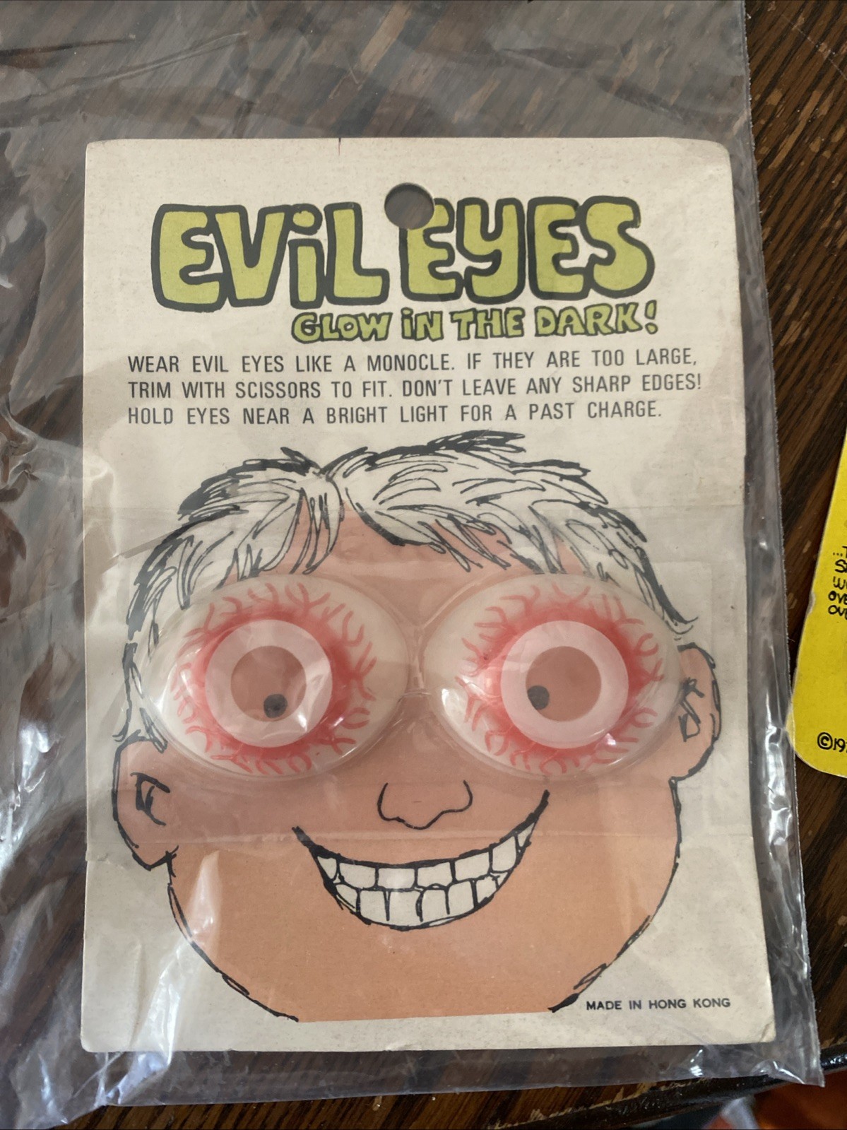 Evil Eyes IMAGINEER  Glow In The Dark Vintage Toy Eyeballs 1971 1st Release!