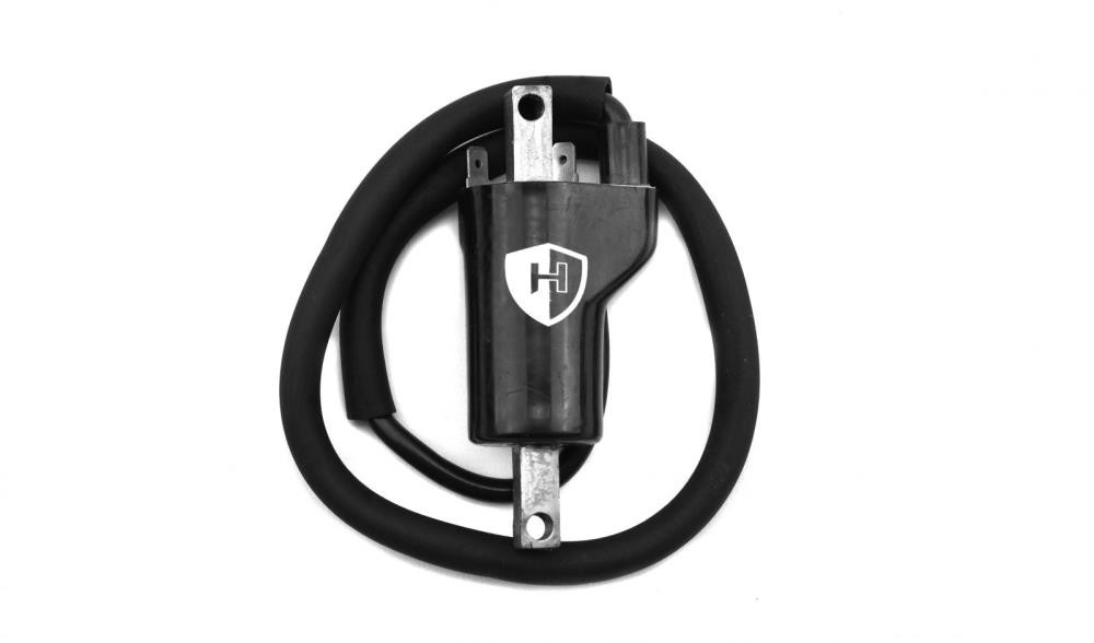 Ignition HT Coil 12v CDI Single Lead 2 Terminals (100mm) Thin