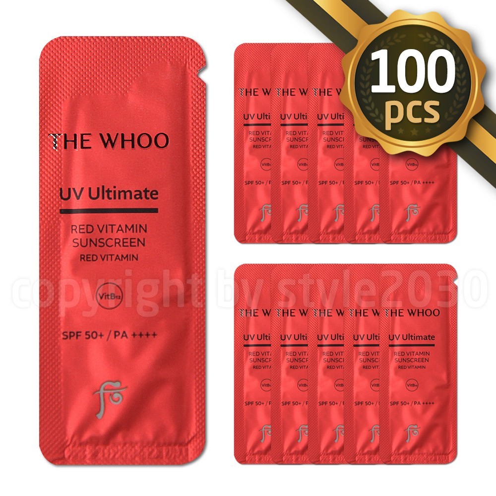 The History of Whoo UV Ultimate Red Vitamin Sunscreen 1ml x 100pcs K-Beauty