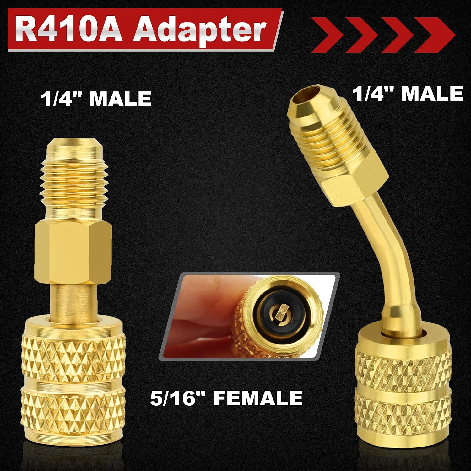 HVAC Valve Core Removal Tool, R410A Mini Split Adapter, Refrigerant Low Loss Fit