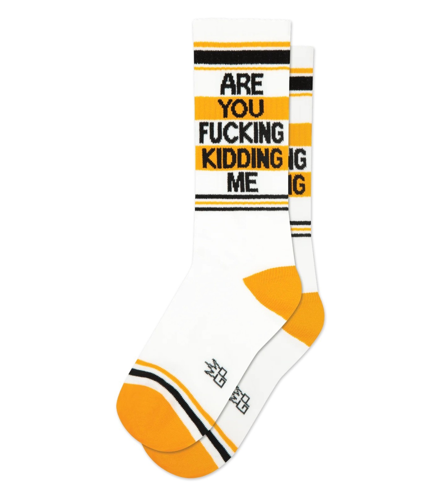 ARE YOU F***ING KIDDING ME Socks by Gumball Poodle Unisex Ribbed Gym Crew Socks