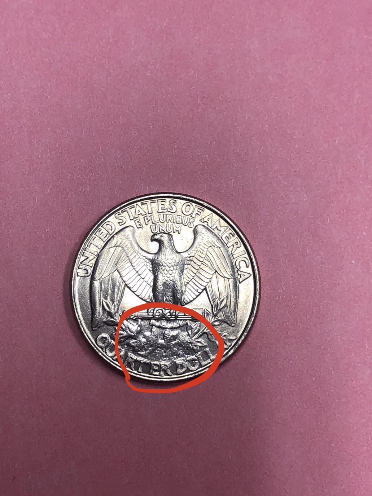 RARE 1995 P Washington ERROR Quarter Die Error Strike Error Missing Design