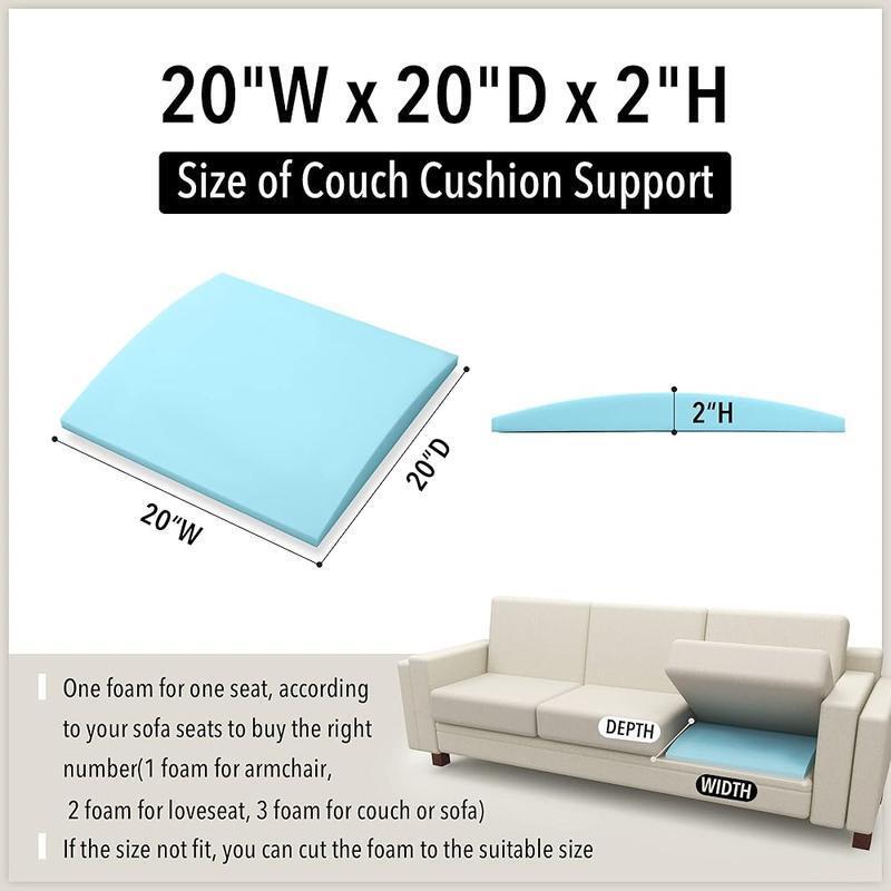 3 Pack New Couch Cushion Foam Support Set Arched Design Sagging Sofa Repair