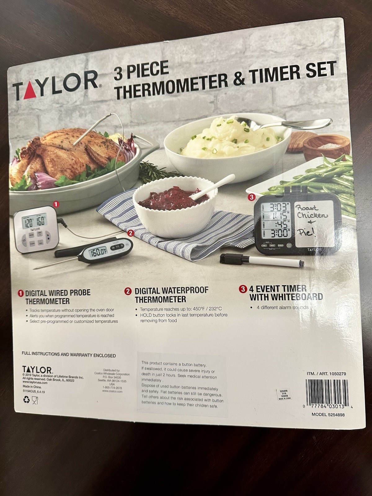 Taylor 3 Piece Thermometer & Timer Set