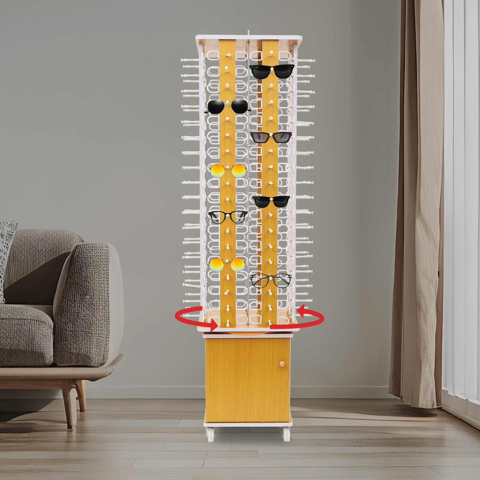 144 Pairs Sunglasses Storage Organizer Floor-standing Glasses Display Stand