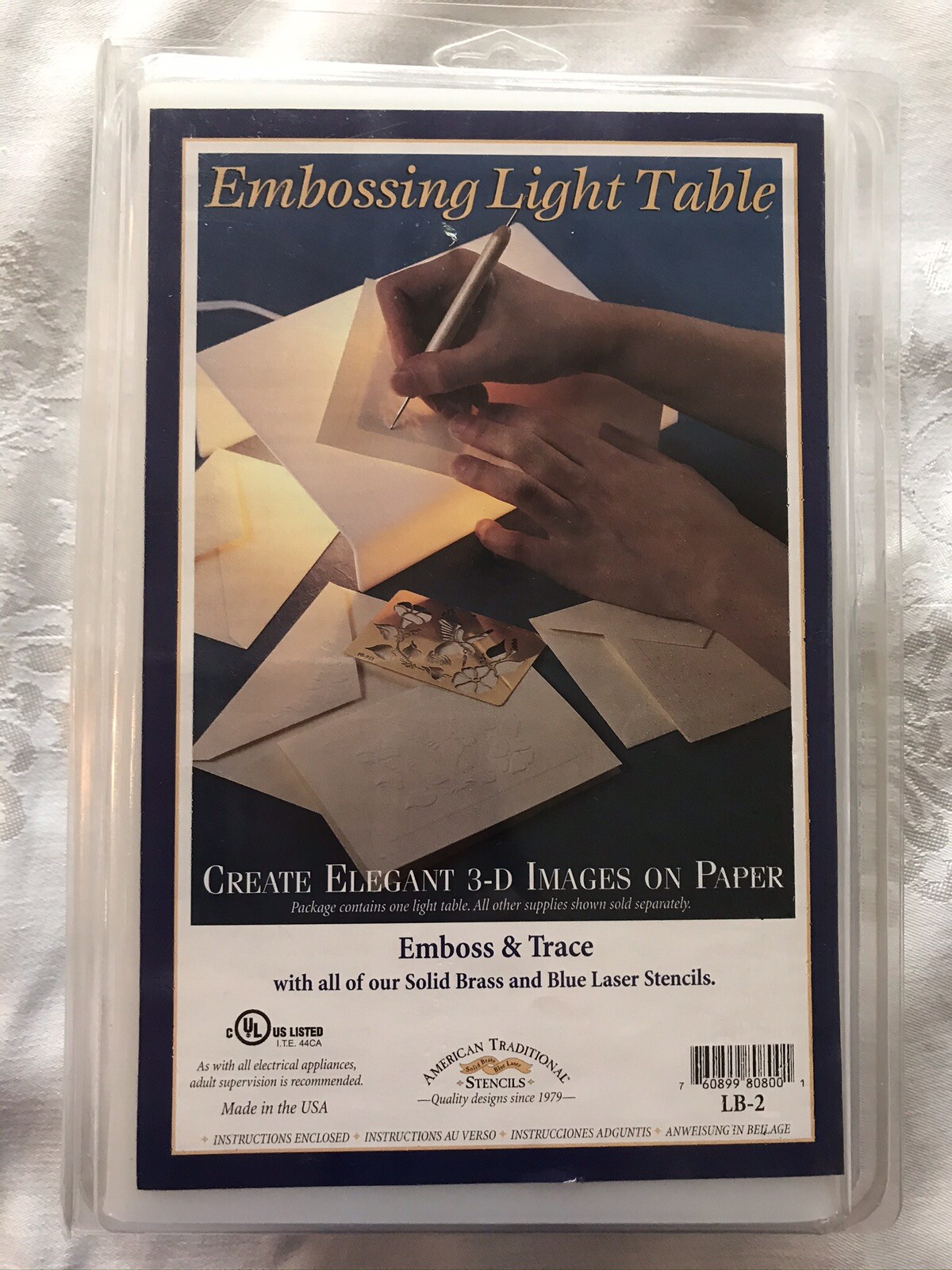 Used American Traditional Stencils Embossing Light Table LB-2~ Excellent cond