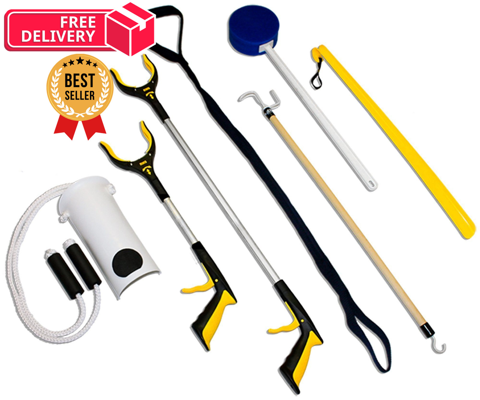 RMS Premium 7-Piece Hip & Knee Kit with Leg Lifter, 19” & 32” 7 Piece Set