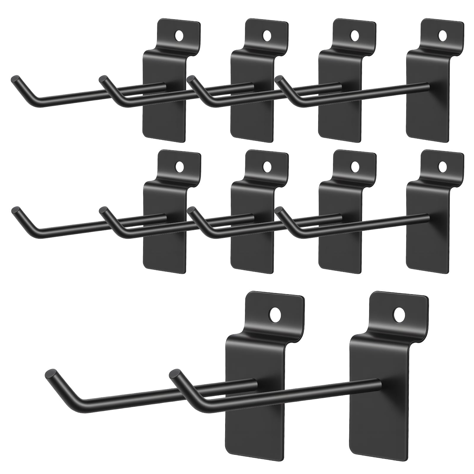 10Pcs 4 Inch Slat Wall Hanging Hooks, J Shaped Heavy Duty Slat wall Hooks Sla...