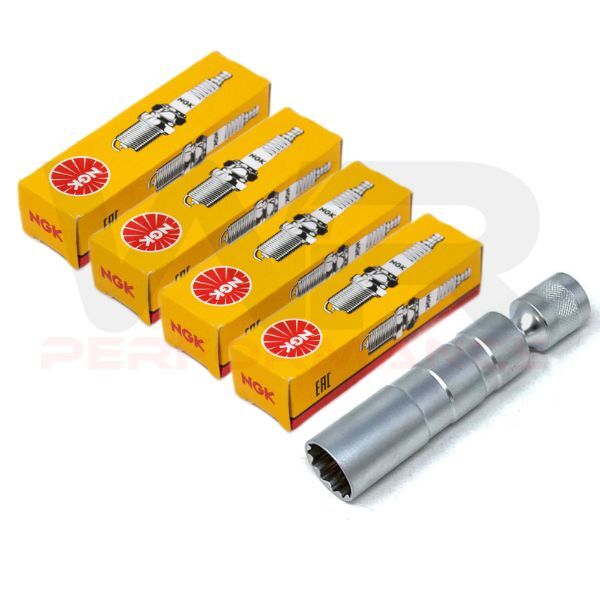 NGK Spark Plugs and Tool for Kawasaki ZX-6R 636 Ninja 2002-2006