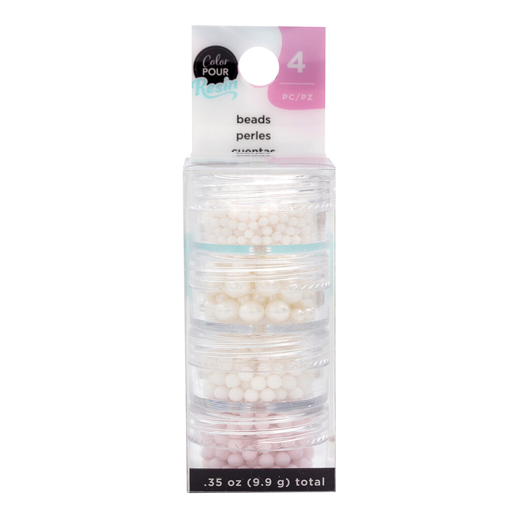 American Crafts Color Pour Resin Mix-Ins Beads - Colorful 4/Pkg 359685- NEW