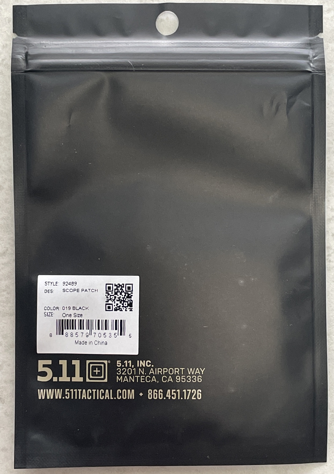 *BRAND NEW* 5.11 TACTICAL SCOPE PATCH HOOK BACKING
