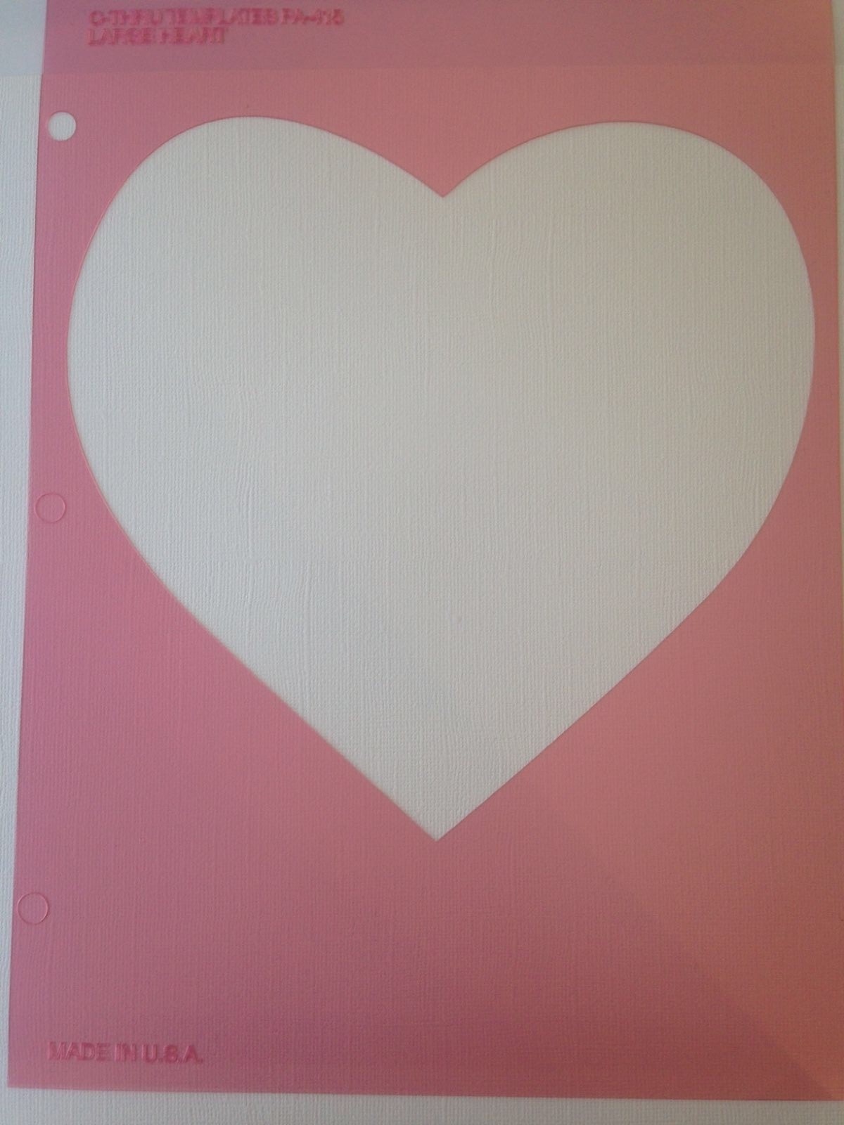 C-Thru Deja View Templates - Large Heart - PA415 - NEW