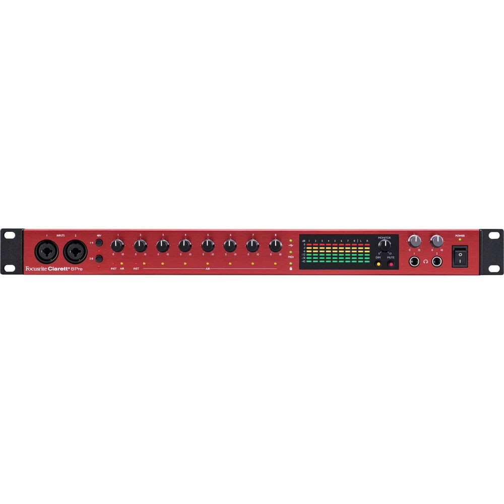 Focusrite Clarett Plus 8Pre USB-C Audio Interface w/ MIDI & XLR Cables