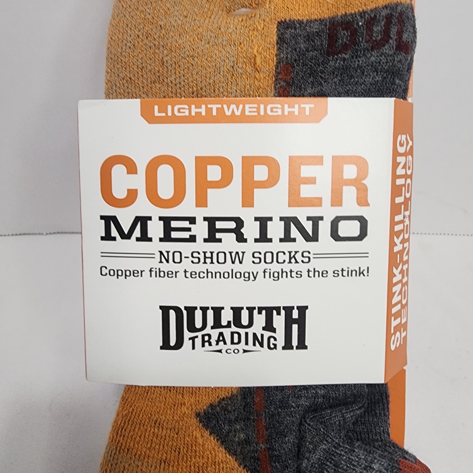 DULUTH TRADING CO No-Show COPPER MERINO Wool Compression Arch Socks Size M (8-9)