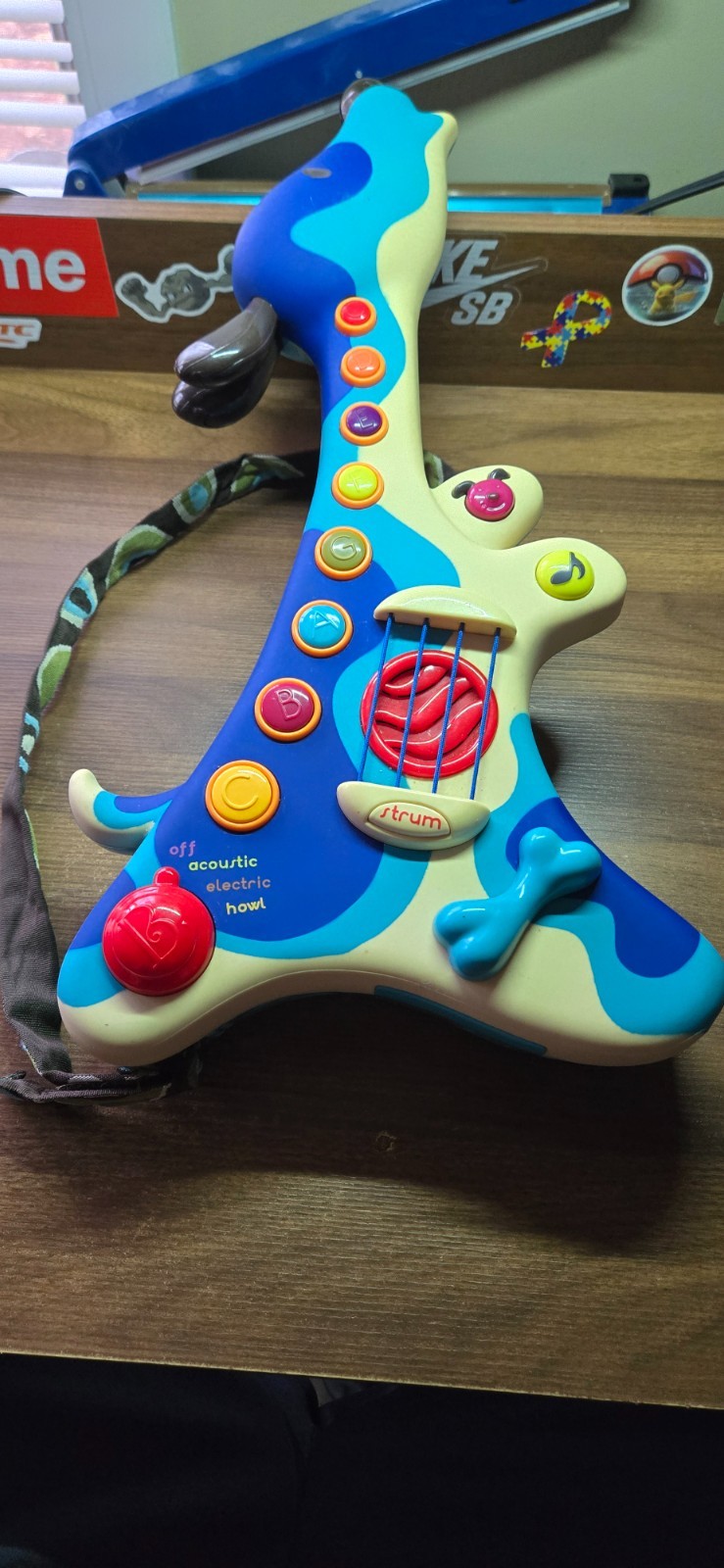 My B Toys Hound Dog Strum Guitar Toy Woofer Tested & Working Toddler