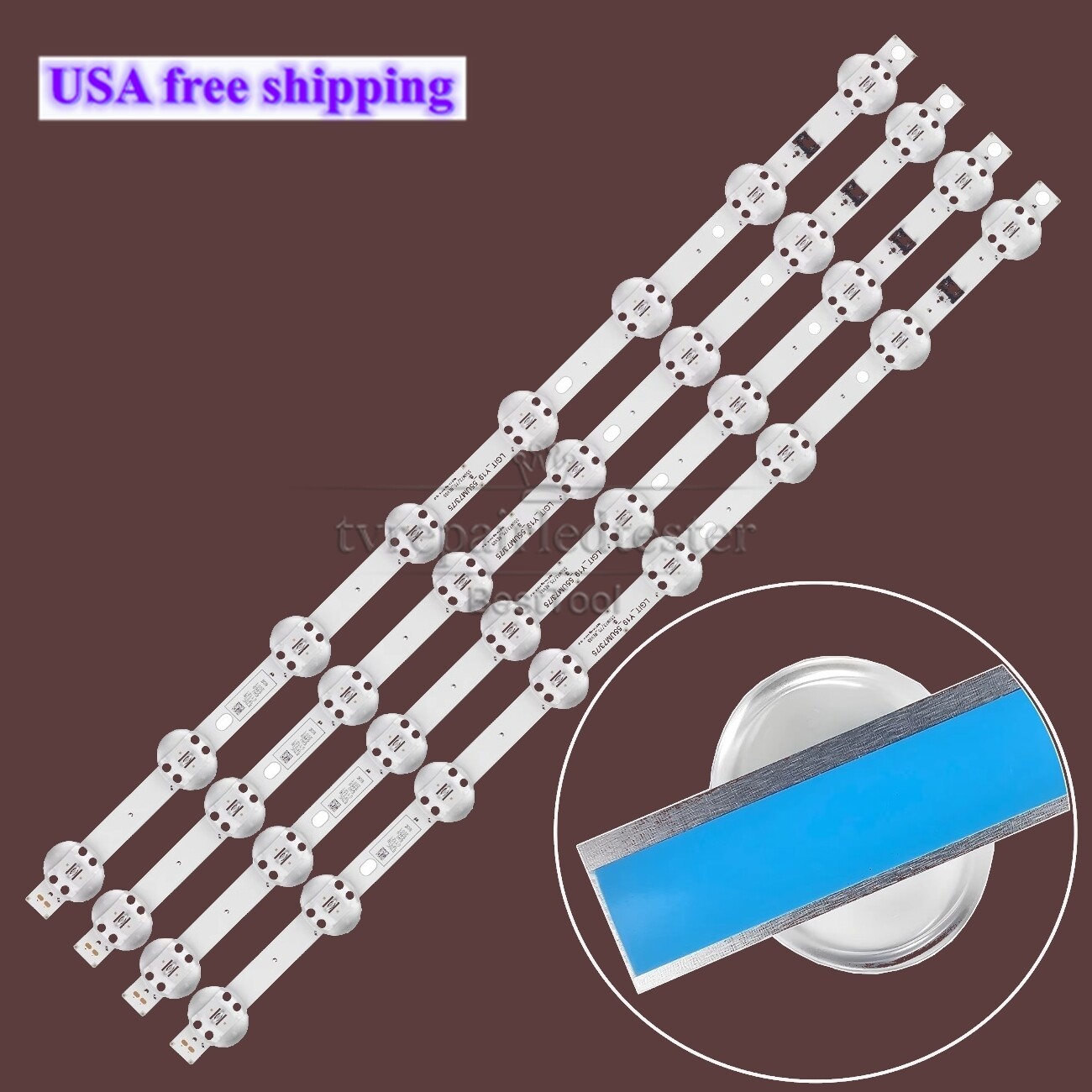 4Pcs LED Strips For LG 55UM7450PLA 55UM7520 55UM7470PSA 55UM7520PSB 55UM7300PUA