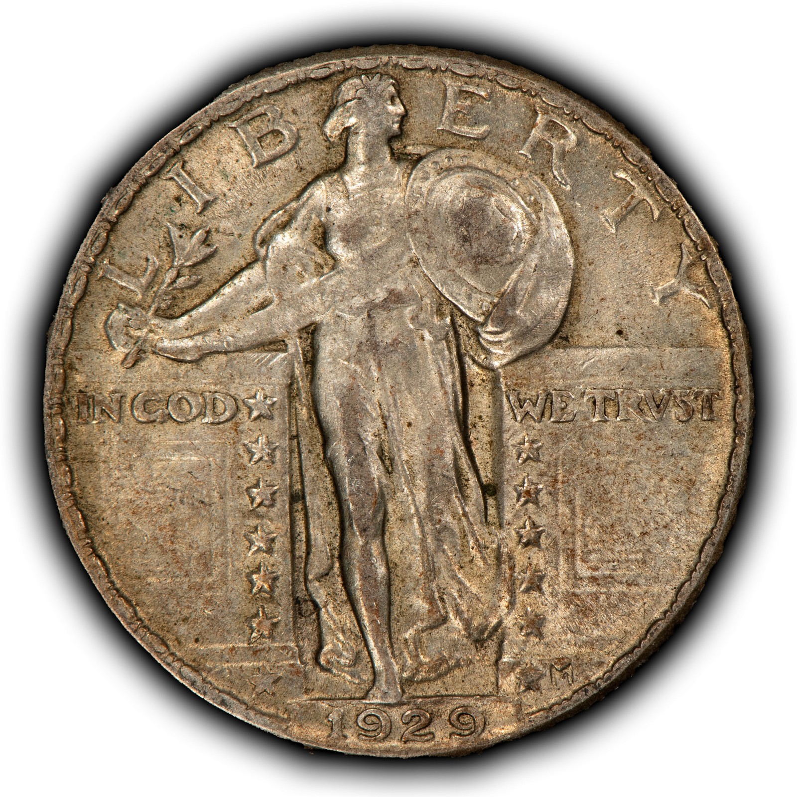 1929 25c Standing Liberty Silver Quarter - Luster - AU - SKU-Z6811