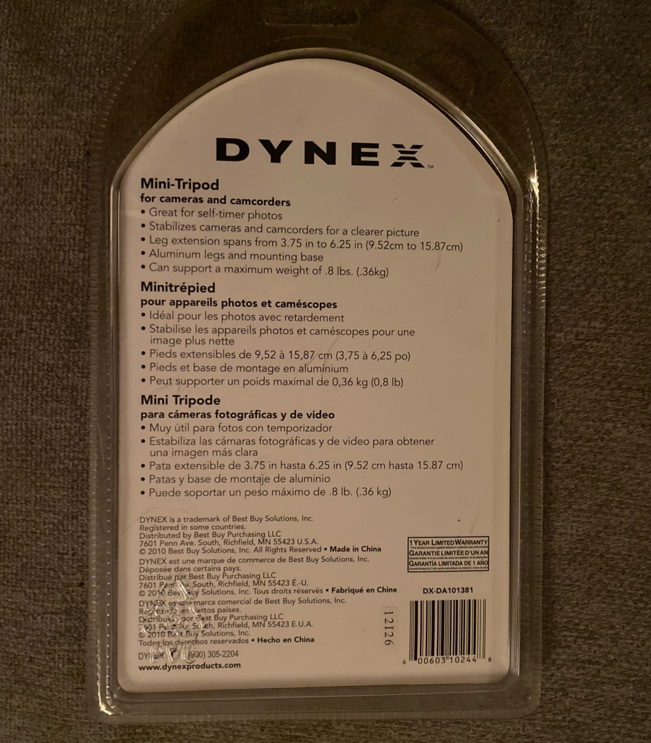 Dynex DX-DA101381 Tripod