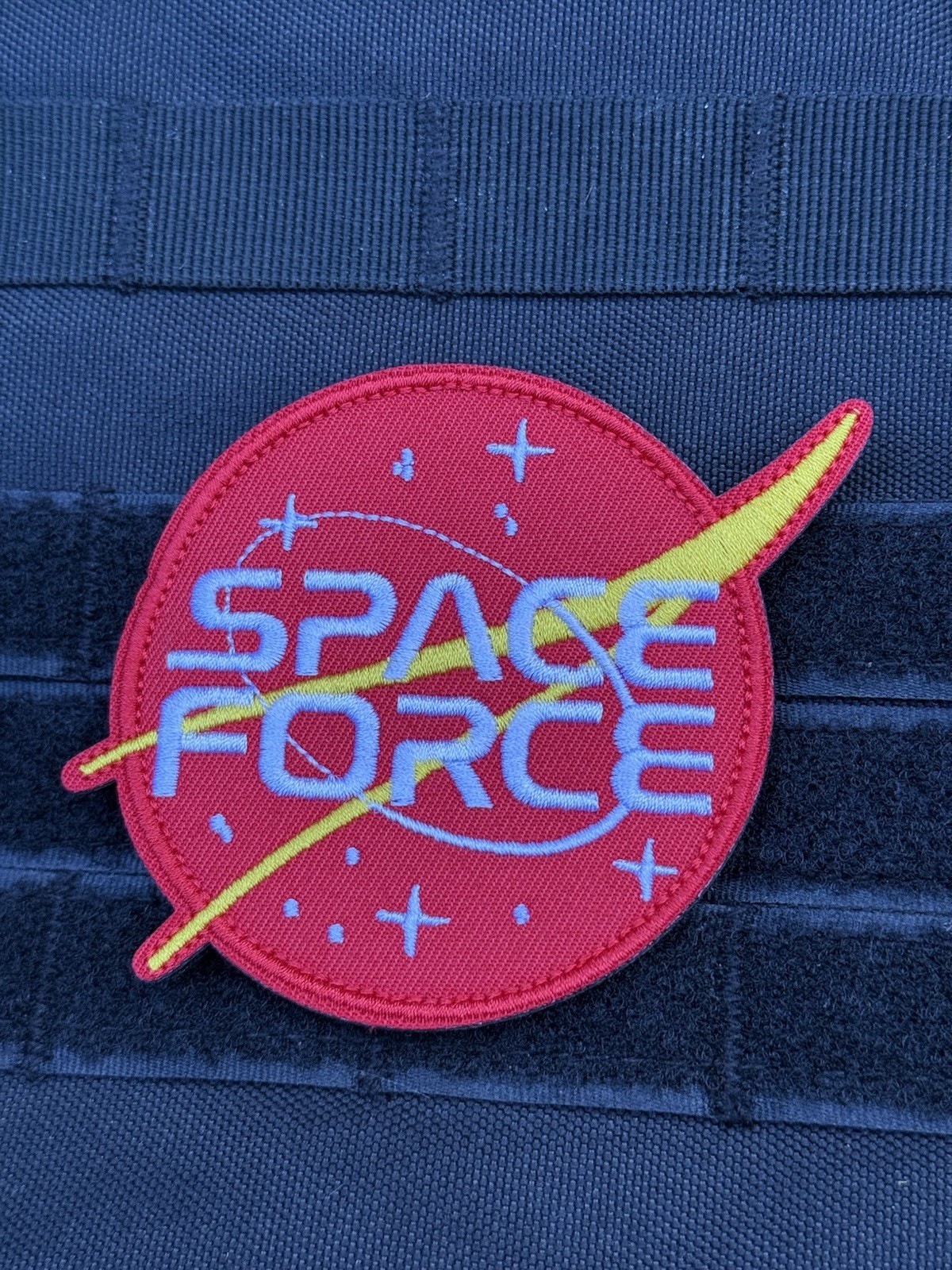 United States Space Force Patch Hook Loop Red