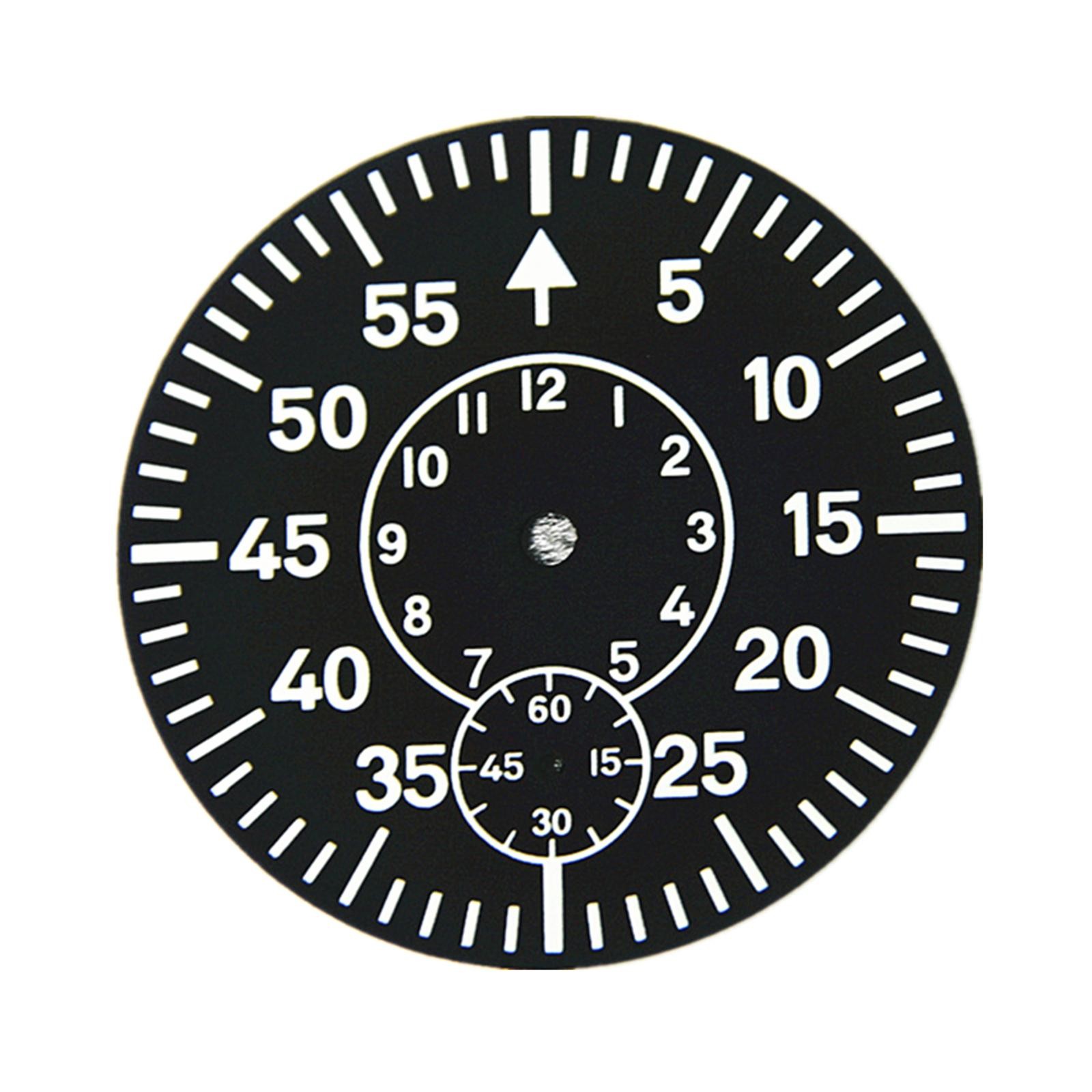 38.9mm Watch Dial Green Luminous Watch Face Plate For ETA 6497 6498 6/9 o'clock;