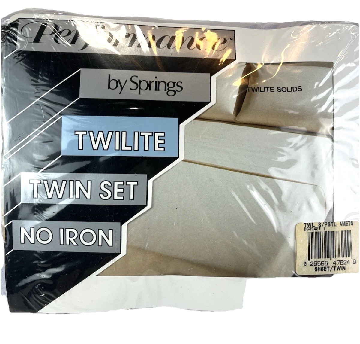 Twin Sheet Set Twilite Soft Grey Solid Polyester Cotton New No Iron Machine Wash