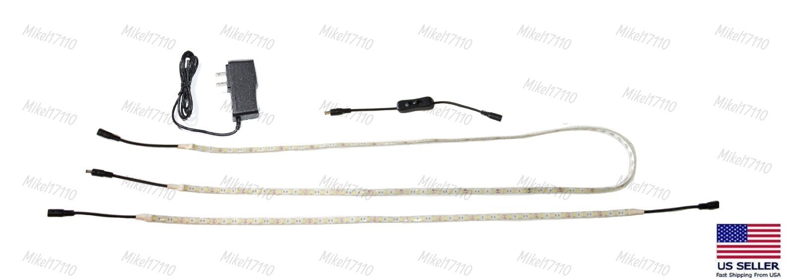 60" x 30" Gun Safe Light Kit / 110v Powered Bright White LED Strip Lite