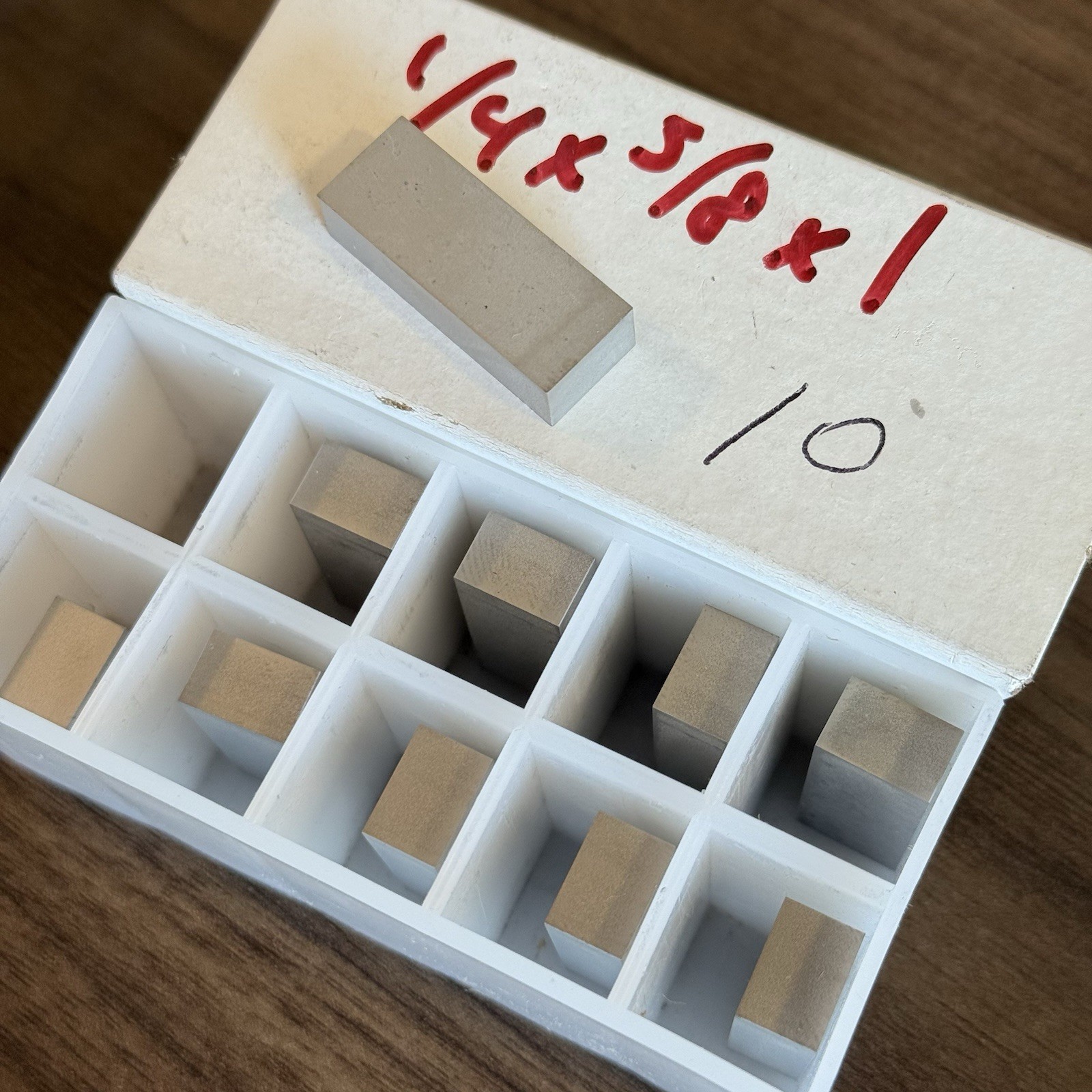 Solid Carbide Rectangular Tool Blanks 10pcs 0.25" x 0.375" x 1”