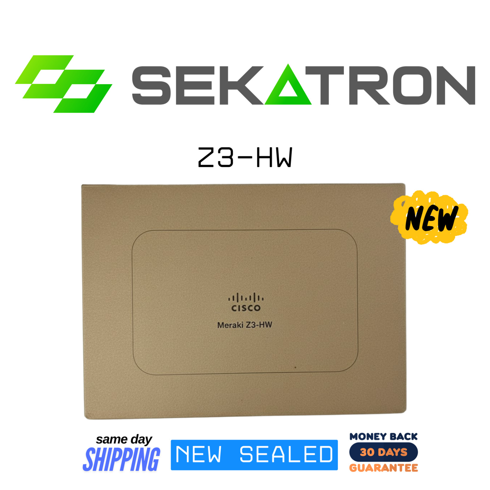🛡 NEW Cisco Meraki Z3-HW Cloud-Managed VPN Firewall (Unclaimed) ⚡ Fast Ship