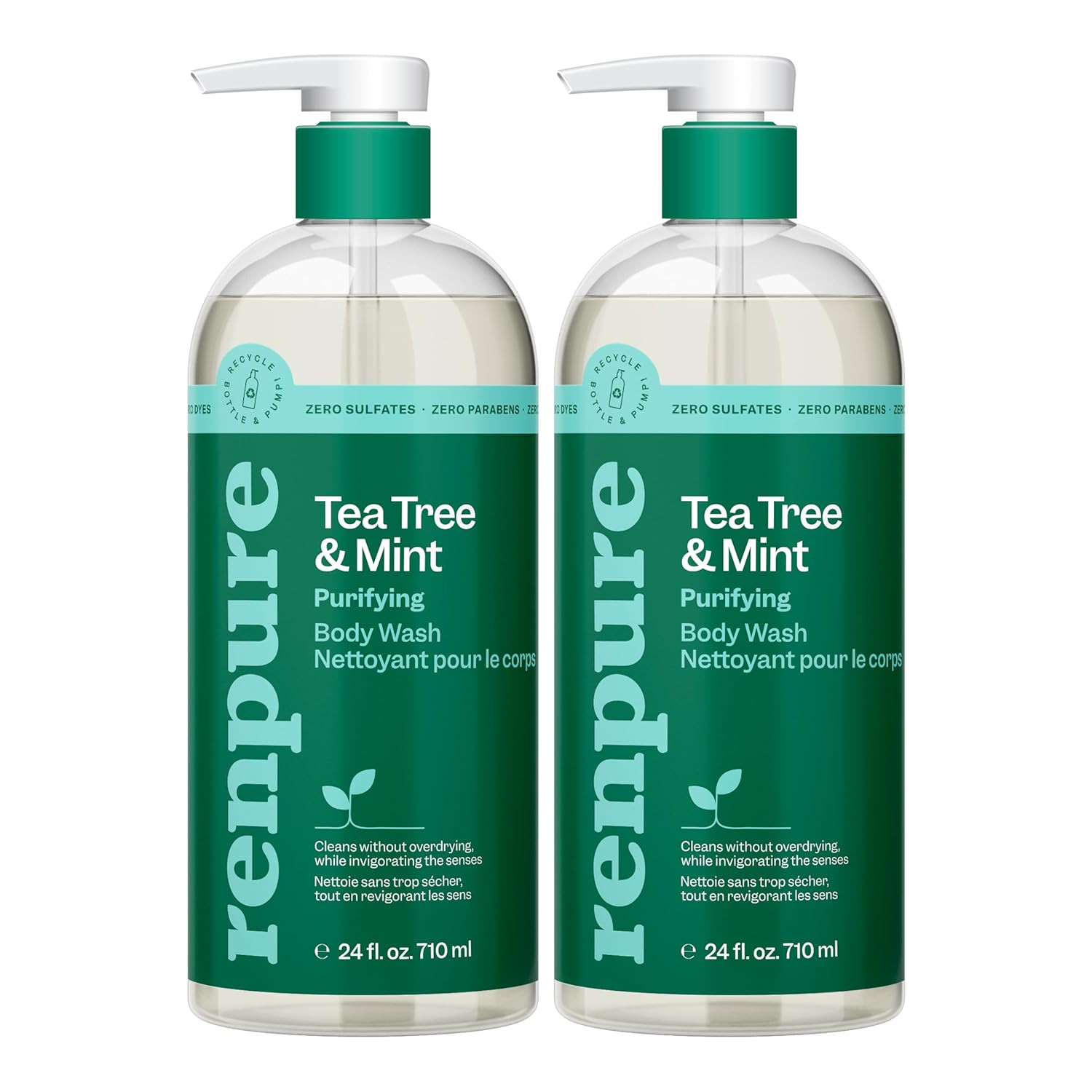 Tea Tree & Mint Body Wash All Skin Types 24 Fl Oz each 2 Pack