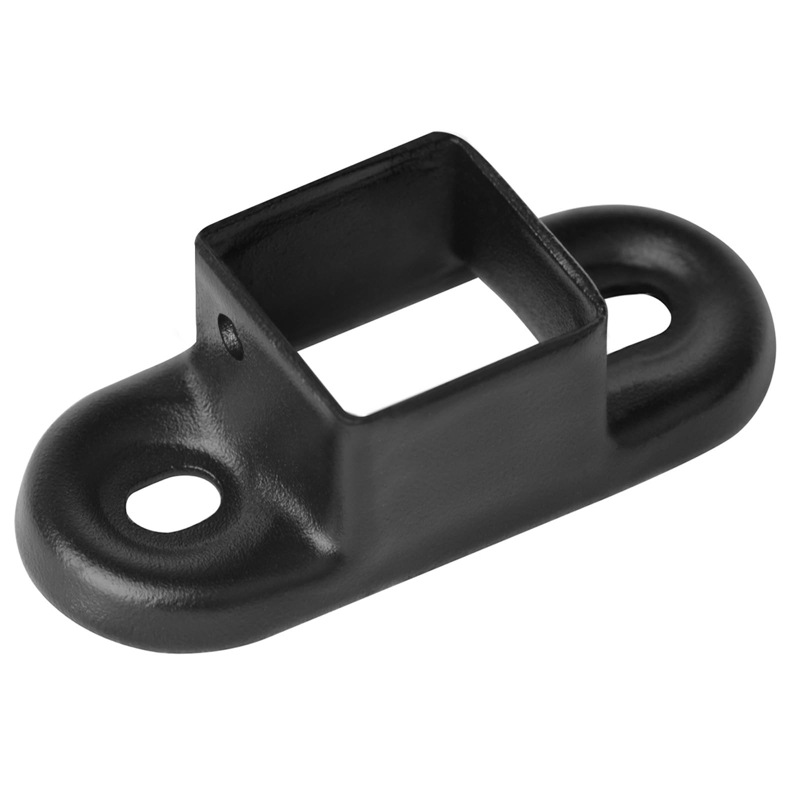 10 Pack Black Square Post Flange Base, 1-1/4" X 1-1/4" Square Tubing Fitting, Wa
