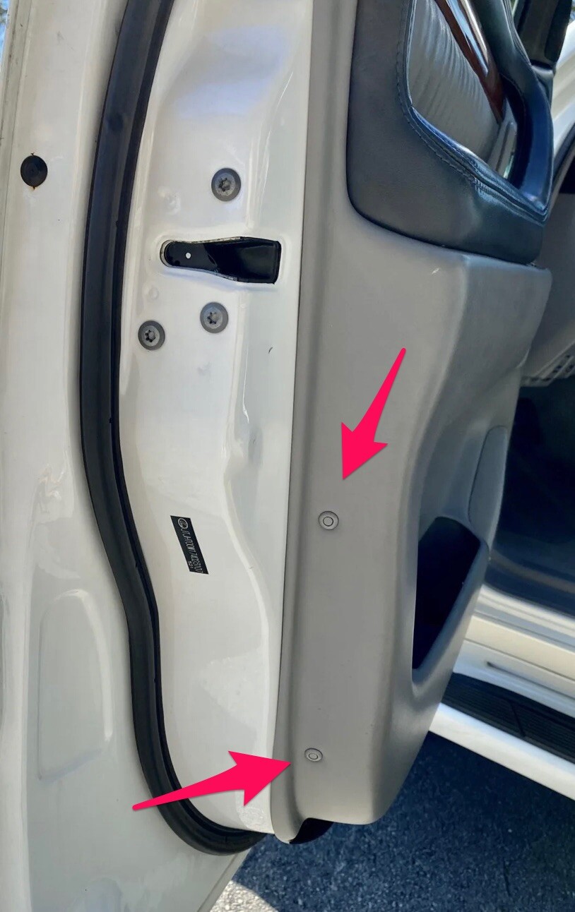 03 - 07 LEXUS LX470 INTERIOR DOOR PANEL TRIM BOARD CLIP STONE GRAY QTY 2 OEM NEW