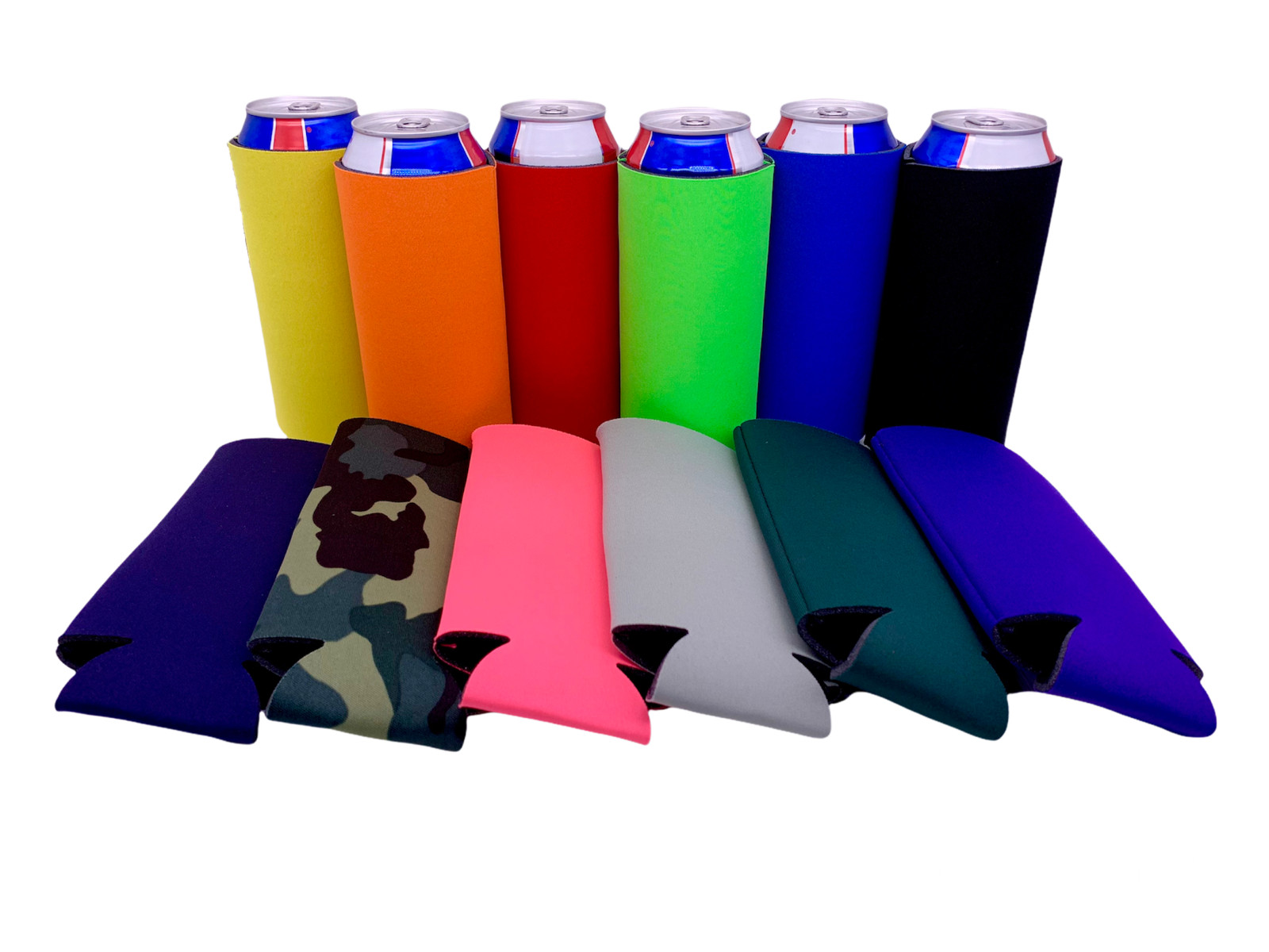Blank Foam Collapsible 24 oz. Can Coolie: Choose Color and Quantity