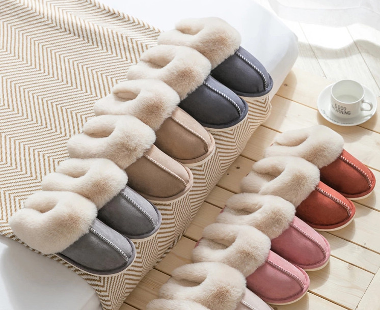 Winter Warm Slippers Fluffy Fur Soft Slippers Slip on | Anti Slip Sole Indoor