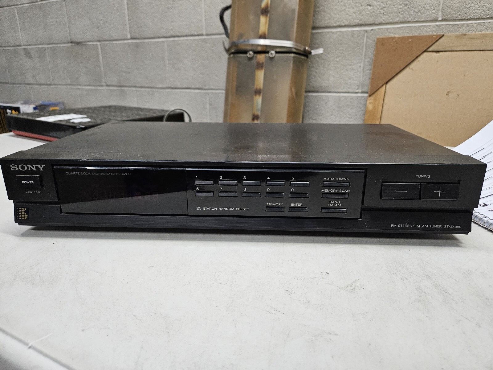 SONY TUNER ST-JX380 STEREO FM-AM Works Receiver Vintage Digital Synthesizer E16