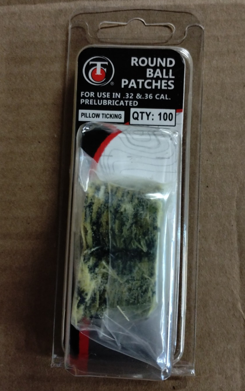 Thompson Center Round Ball Patches, for .32 & .36 caliber, prelubricated, 100 ct