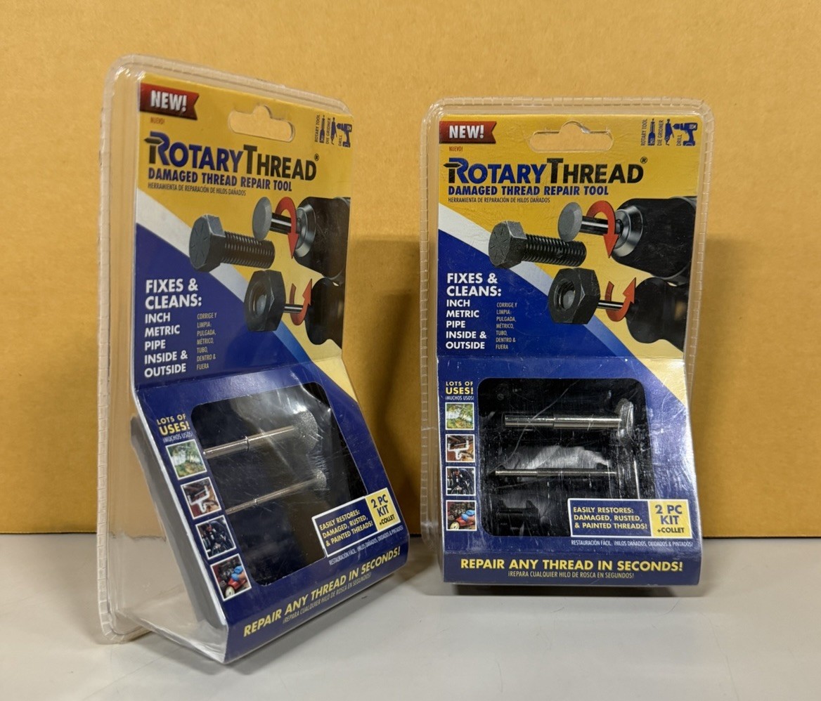 LOT OF 2 ROTARY THREAD Damaged Thread Repair Tool -Chase, Restore Repair & Clean