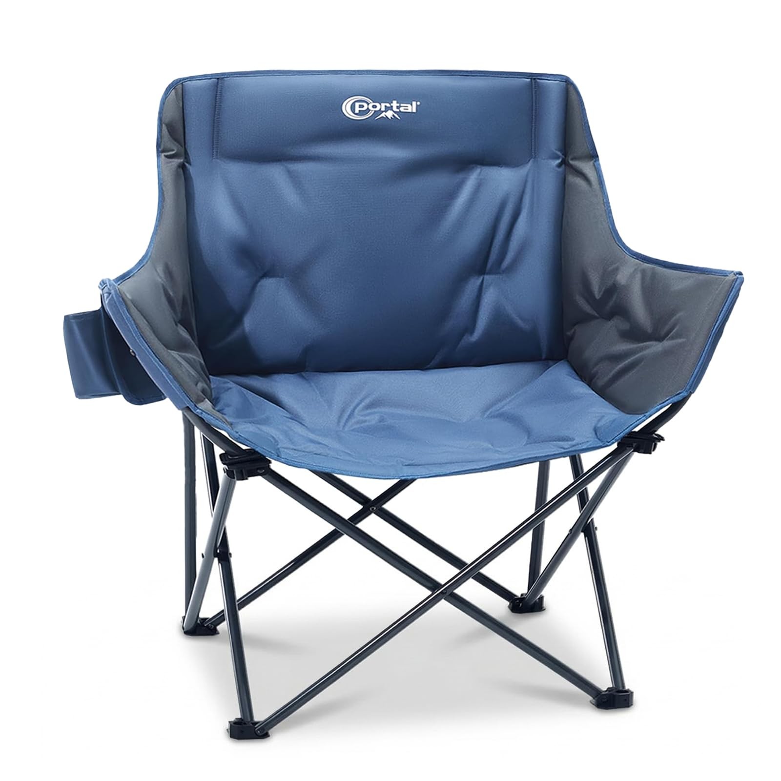32" Oversized Camping Chair, Foldable Heavy Duty 350 lb Padded Ergonomic Seat...