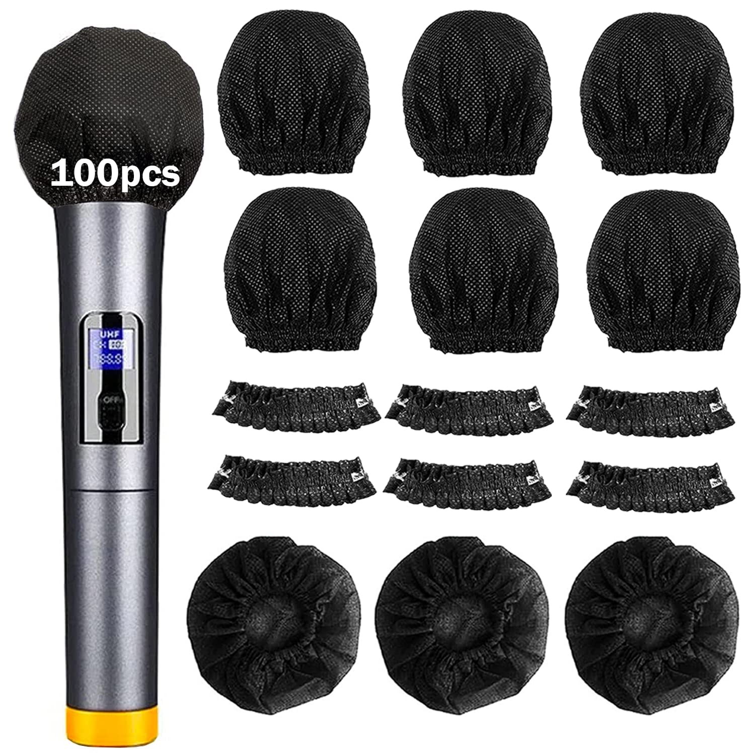 Microphone Covers Disposable 100pcs Non-WovenClean No-Odor Windscreen PopFilters