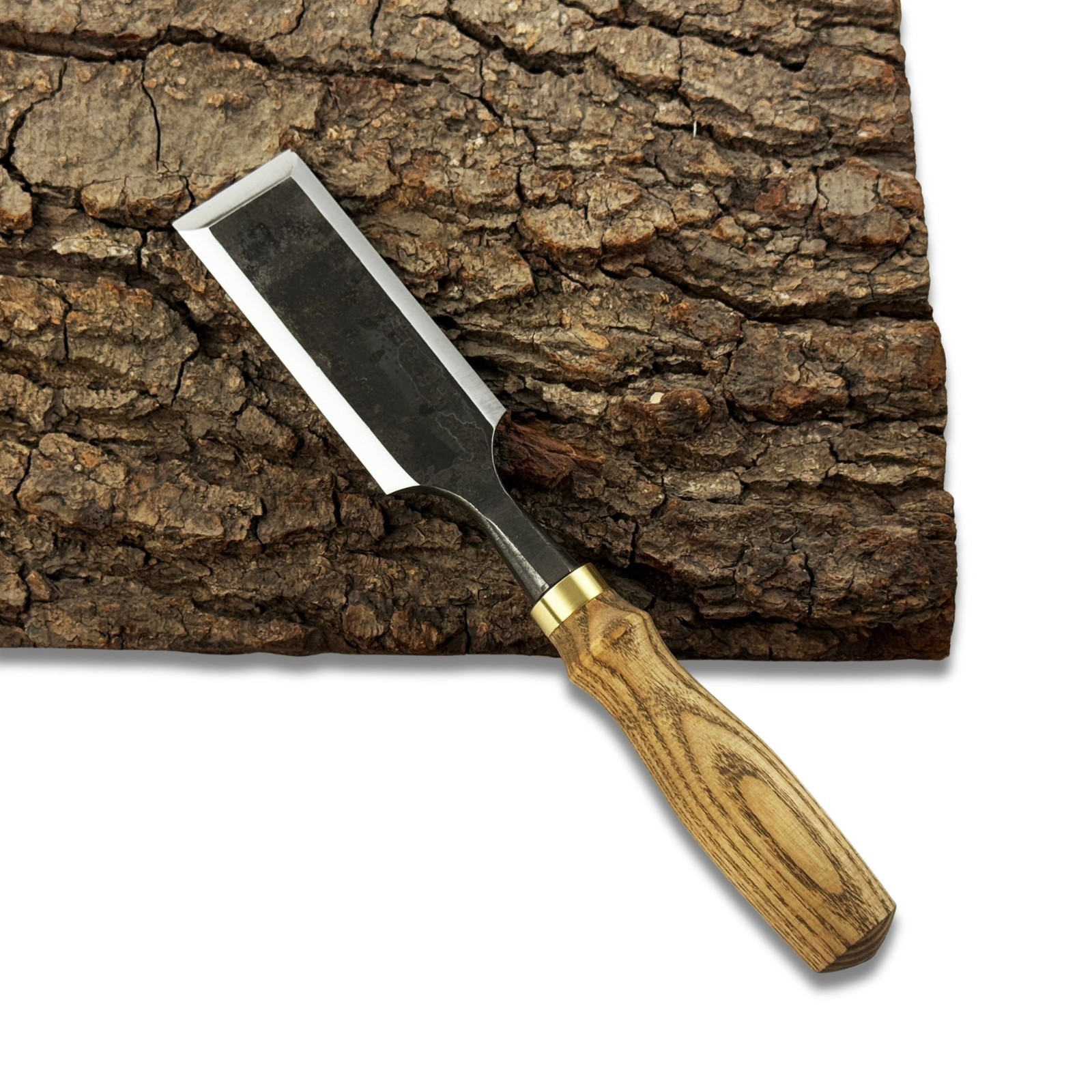 Hand-Forged Carving Chisel – 52100 Steel Blade, Ash Handle, Carpentry Chisel