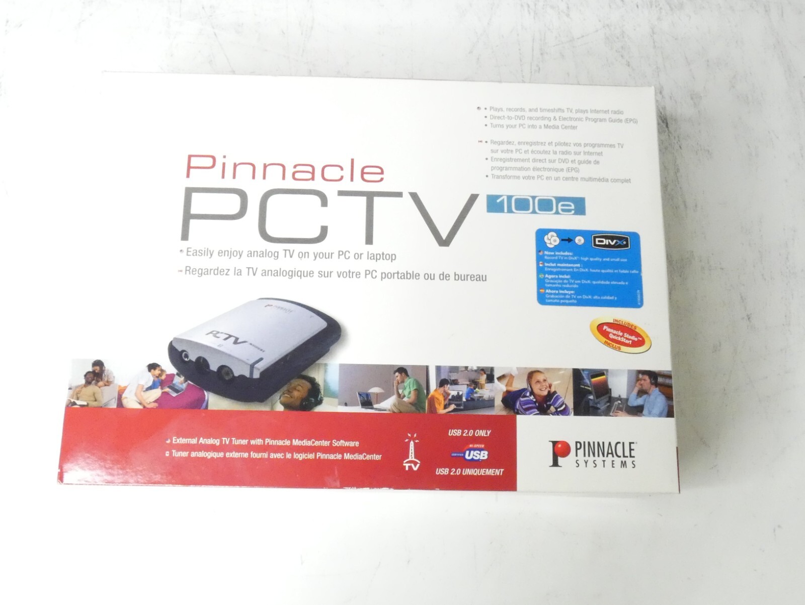 Pinnacle PCTV 100e USB Analog TV Tuner MediaCenter Personal Video Recorder  bm