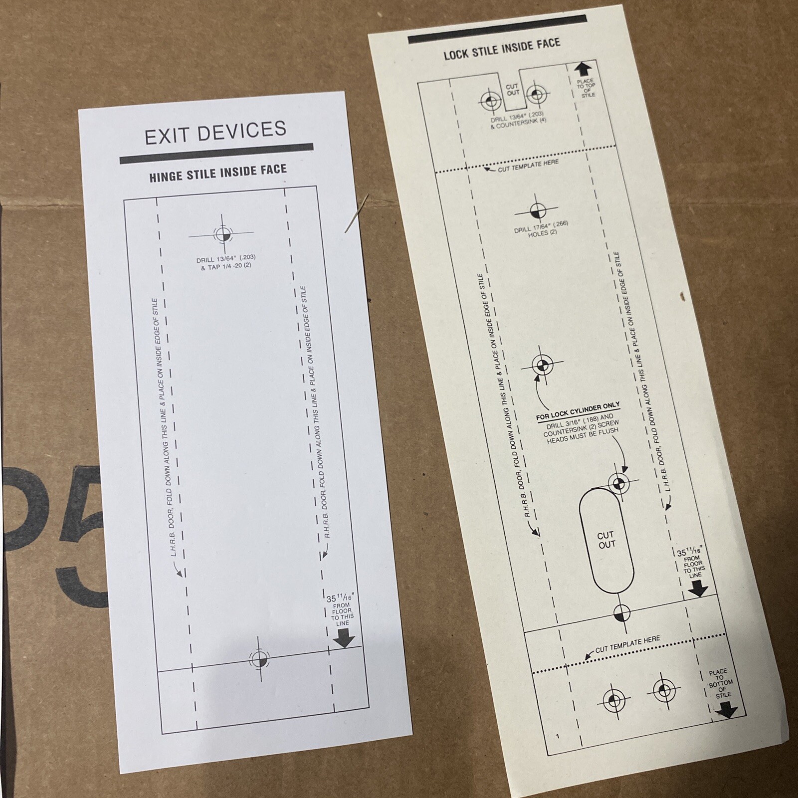 Brand New-Open Box-LSDA Crossbar Exit Device Model 1052DU