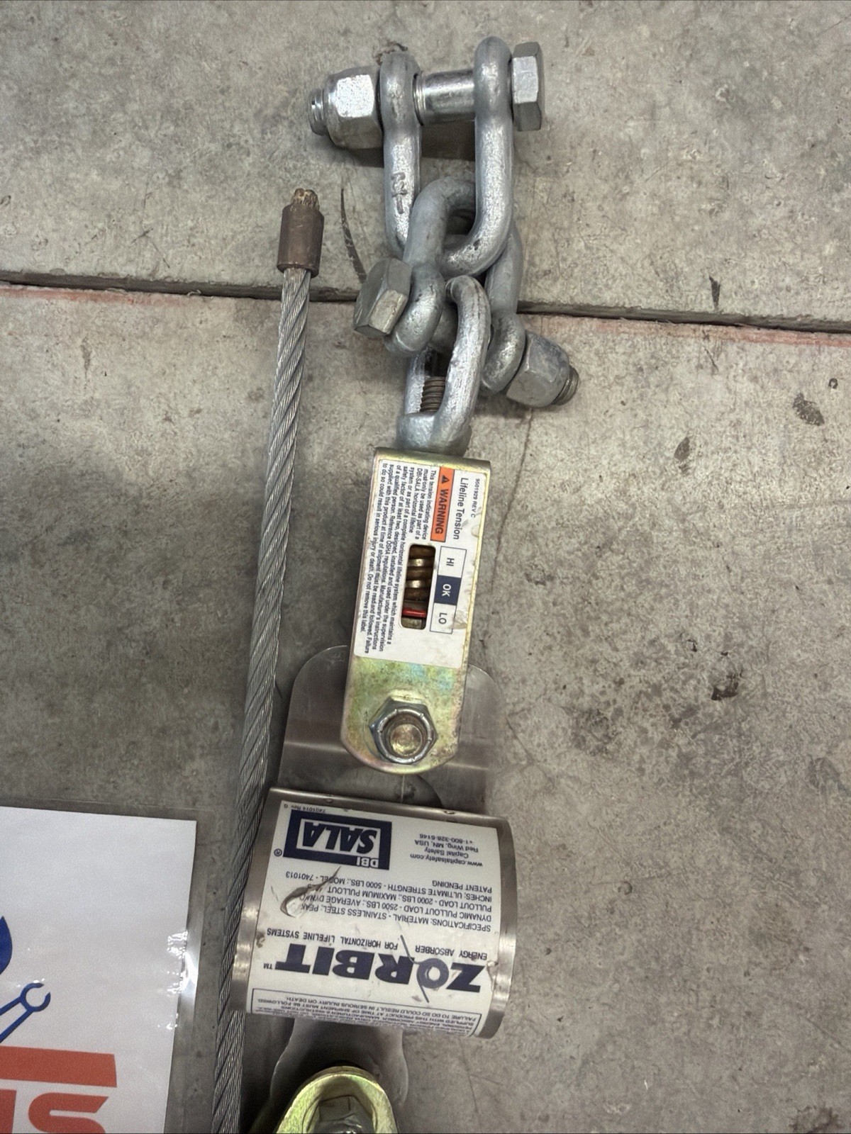 3M DBI-SALA 7608007 Cable Horizontal Lifeline System, HLL System, 60 Ft Length