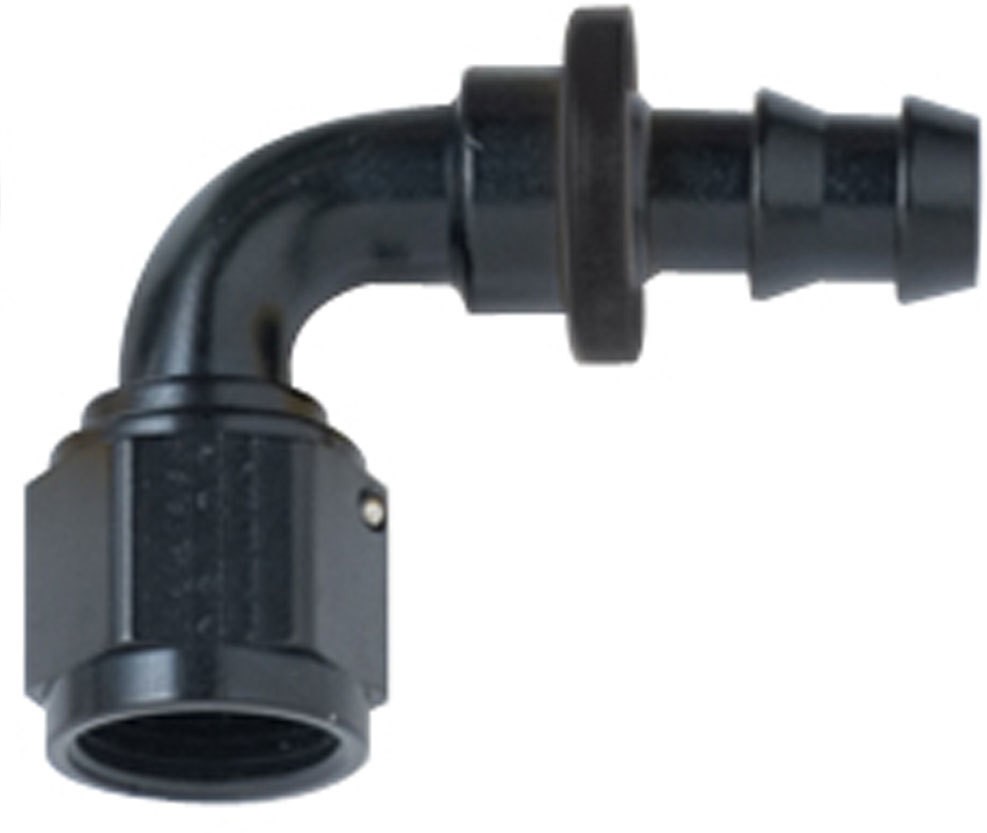 Fragola Performance Systems 209006-Bl Hose Fitting #6 90 Degree Push Lock Black