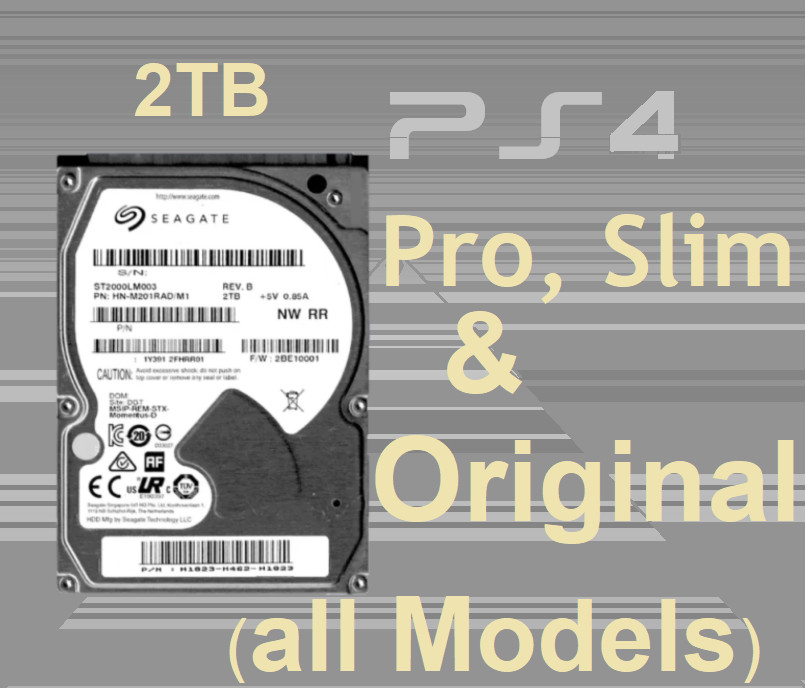 PS4 Replacement Internal 2TB  Hard Drive with USB Firmware/OS installation Drive