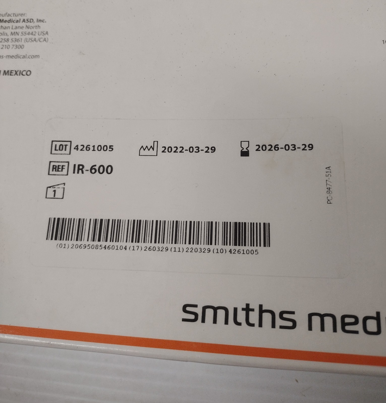 Smiths Medical Level 1 NormoFlo Irrigation Warming Set REF IR-600
