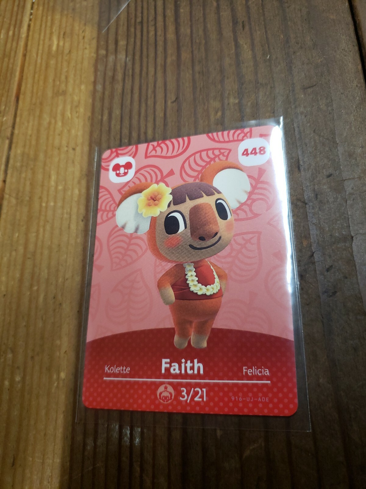 AUTHENTIC 448 FAITH Nintendo Amiibo Animal Crossing Card - SERIES 5