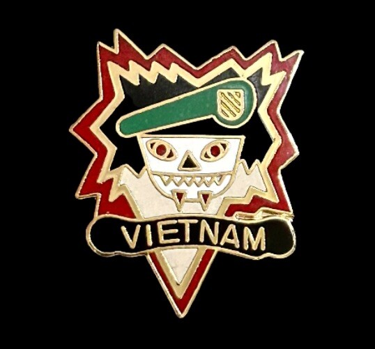 Army Vietnam Green Beret Skull Pin