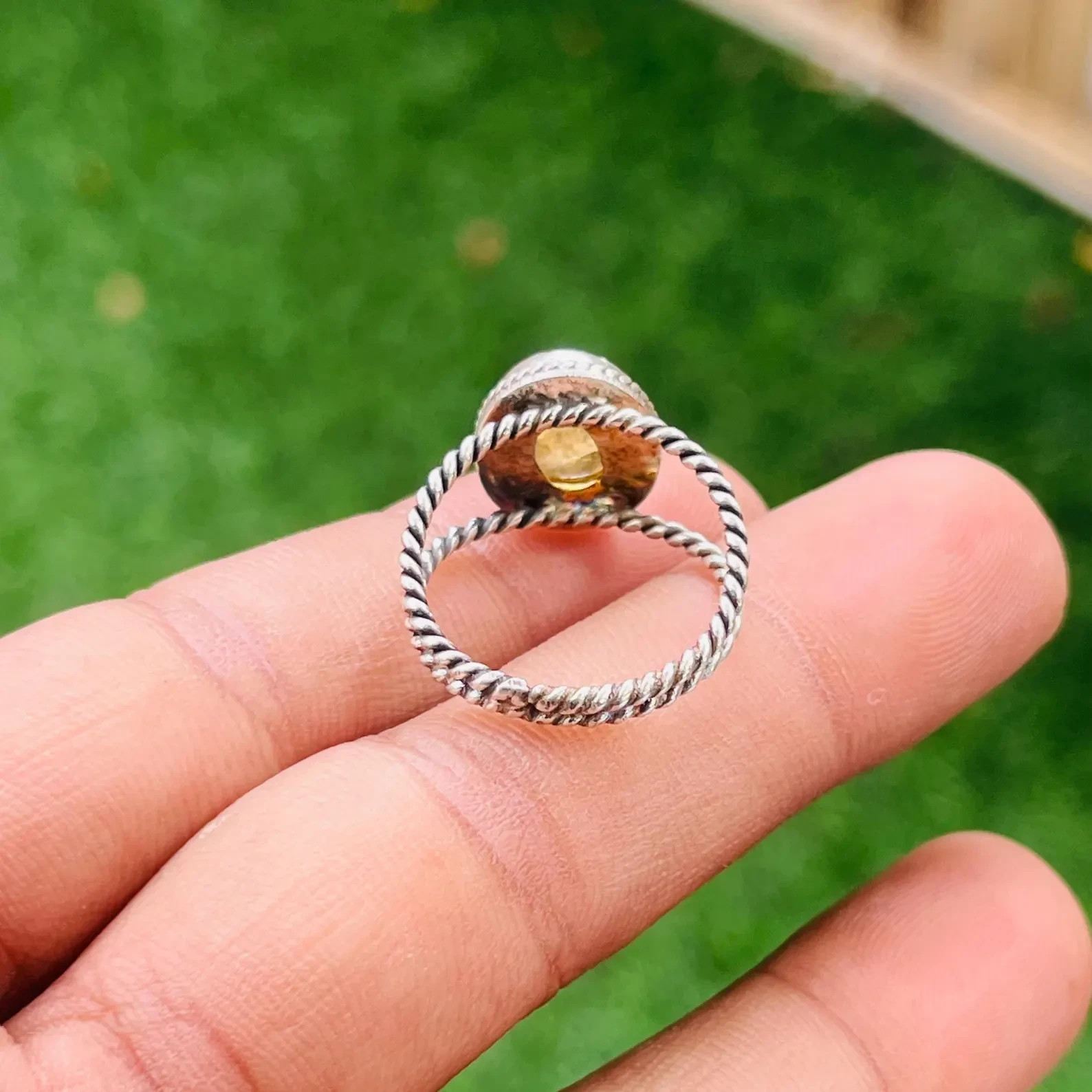 Citrine Ring, 925 Sterling Silver Ring, Oval Ring, Gemstone Ring, Boho All size