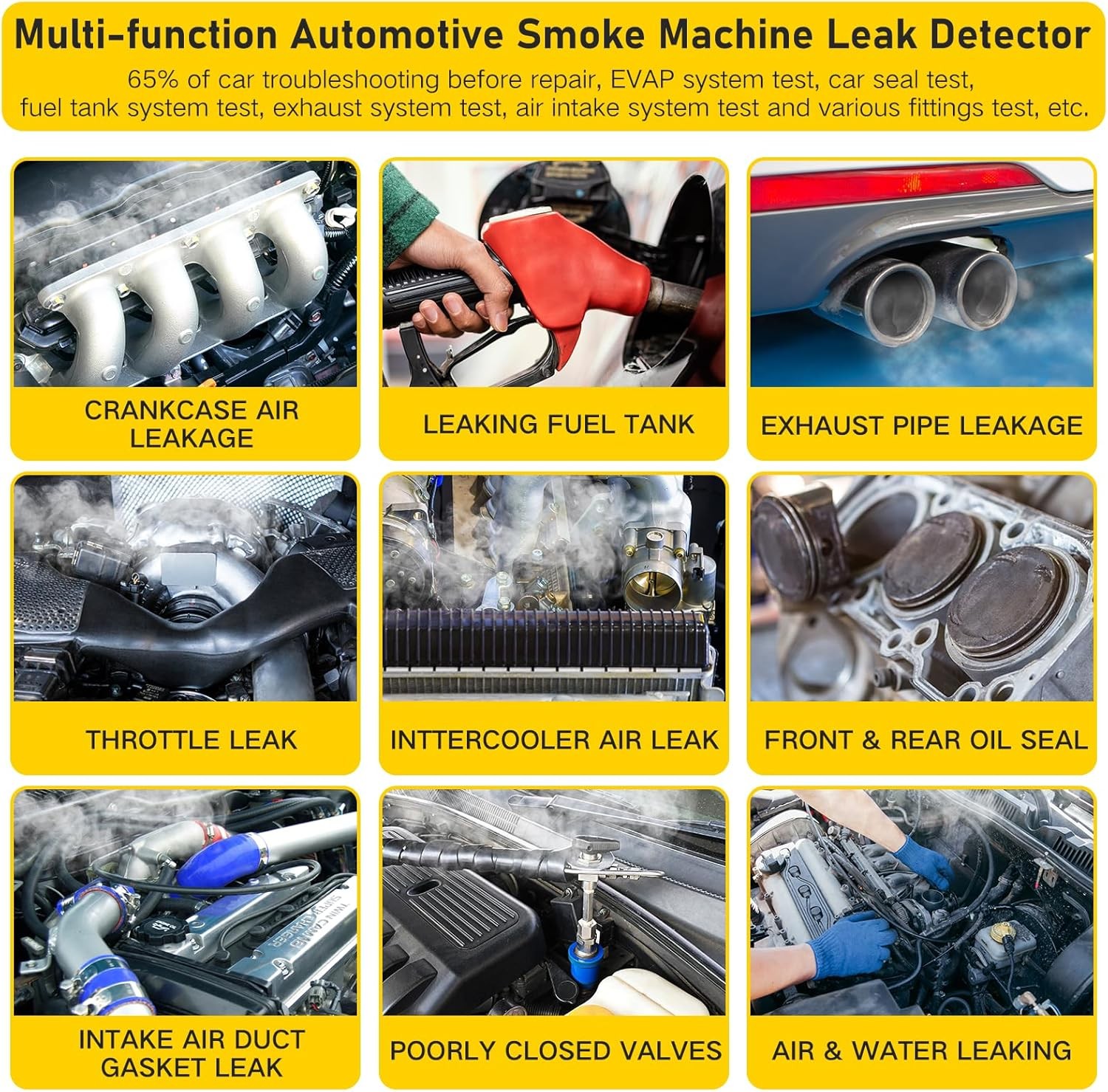 Auto EVAP Smoke Detection Machine Leakage Tester Vacuum Pipe System Diagnostic
